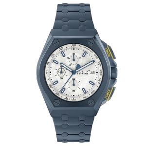 Philipp Plein Extreme Chrono PWGAA0721 Herrenuhr Edelstahl Blau