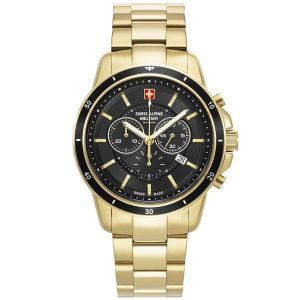 Swiss Alpine Military Douglas Chrono SAM7089.9117 Herrenuhr Chronograph Edelstahl Gold Schwarz