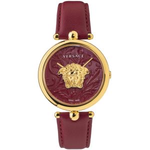 Versace Palazzo Empire Barocco VECO01520 Damenuhr Leder Rot Gold mit Medusa Logo